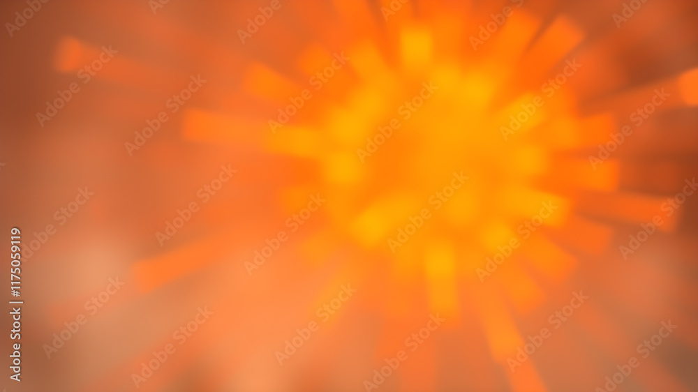 Wall mural blurred orange zoom perspective background. abstract soft explosion effect. generative ai