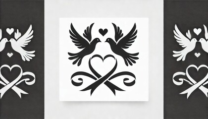  Minimalist Valentine's Day silhouette with romantic and floral elements. Generated with AI