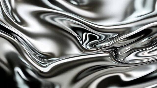 ilver liquid metal slow motion abstract background. Metallic texture design animation. Metallic waves with shimmers backdrop. Chromomorphism concept.	
 - Powered by Adobe