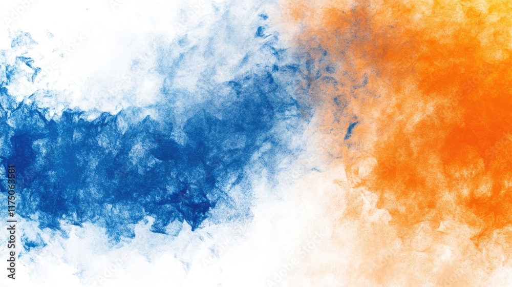 Aufkleber Abstract Blue Orange White Gradient Background with Textured Noise for Creative Designs and Visual Projects