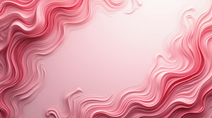 Swirling Marbled Textures in Soft Valentine’s Day Colors Curl into the Corners – Creating a Luxurious and Elegant Design