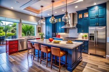 Modern kitchen design: showcasing elegant cooking spaces and luxurious interiors.