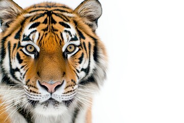 Obraz premium Majestic tiger portrait wildlife sanctuary animal photography natural habitat close-up conservation awareness