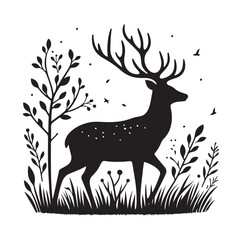 Deer Vector silhouette