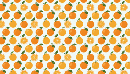 Seamless pattern with oranges. Vector illustration. Design for textile and paper.