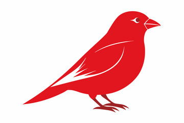 Pine Grosbeak Silhouette Icon Vector