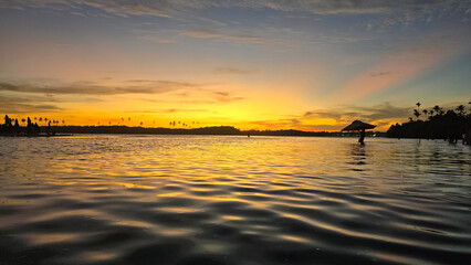 January 2, 2025 sunset at jacuípe beach in Camaçari Bahia Brazil