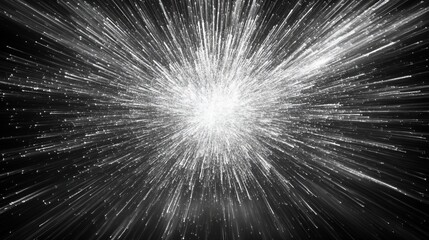 Bright starburst, cosmic explosion, space background, science fiction