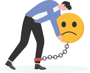 Stress burden, anxiety from work difficulty and overload, problem in economic crisis or pressure from too much responsibility concept

