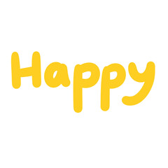 Happy in yellow