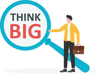 Think bigger concept, VECTOR, EPS10

