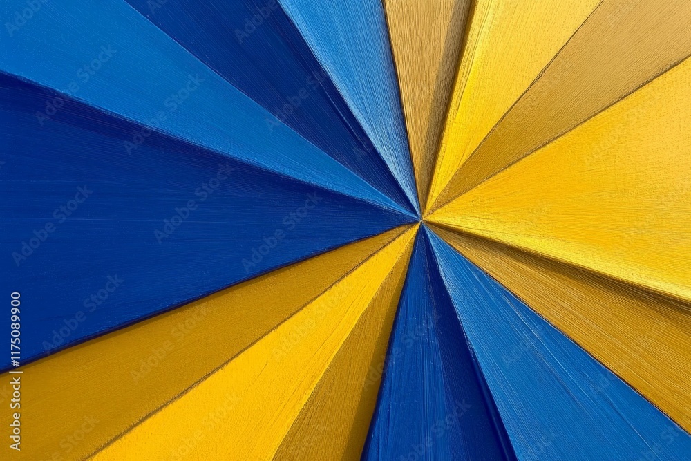 Aufkleber vibrant pieces of blue and gold spiral outward, creating a mesmerizing effect that draws the viewer’