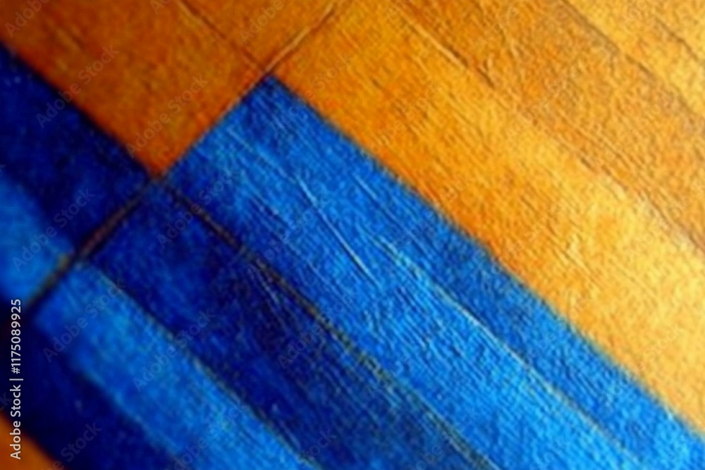 Poster this abstract artwork features a striking juxtaposition of blue and orange hues, showcasing harmonio