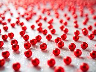 Red Dots Scattered on Clear Background - High-Resolution Stock Photo