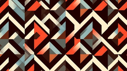Geometric Abstract Pattern in Red, Black, and White: This abstract geometric pattern features a captivating interplay of red, black, and white tones, creating a dynamic and modern design.