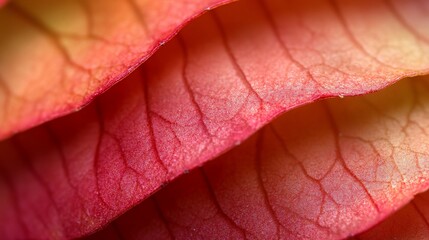 Fototapeta premium Close-up layered flower petals, vibrant red-orange hues, natural texture, botanical background, ideal for design