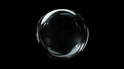 Glowing soap bubbles isolated on black background. Abstract soapy random spheres 3d brutalism design