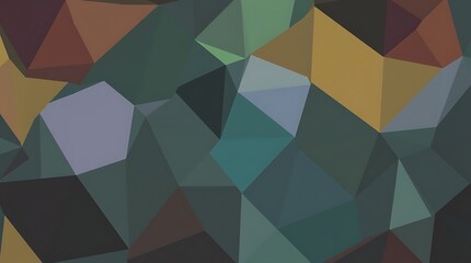 Abstract Geometric Low Poly Design: Earthy Tones 