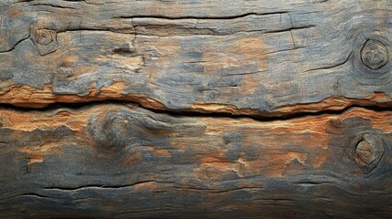 Naklejka premium Detailed texture of old wooden boards with a weathered look, offering a natural and rustic backdrop for wide banner designs