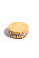 alfajores cookies with condensed milk, dulche de leche