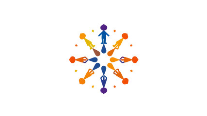 Diversity concept logo icon symbol emblem on white background,&nbsp;Generative AI