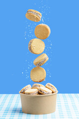 alfajores cookies in a craft box