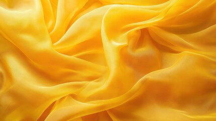 Obraz premium Golden satin fabric with a sheer yellow veil overlay, offering a romantic and luxurious template for bridal, Valentine, or award web banners