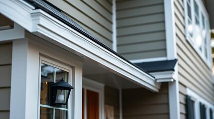 House Exterior Detail: Siding, Trim, and Roofline