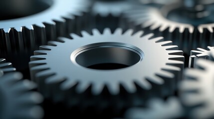 Close up of machine cogwheel