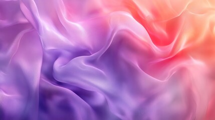 Fototapeta premium Panoramic satin fabric background in pink and purple tones, with smooth folds and a shiny texture, ideal for weddings or festive web designs