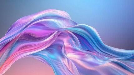 Colorful Abstract Background with Smooth Gradient Waves in Purple, Blue, and Pink – Soft Glow and Flowing Design
