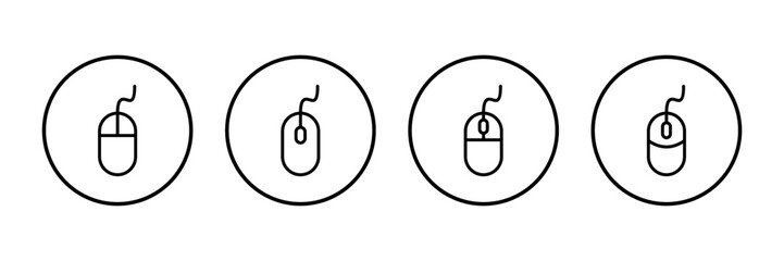 Computer Mouse Icon vector isolated on white background. Computer mouse vector icon