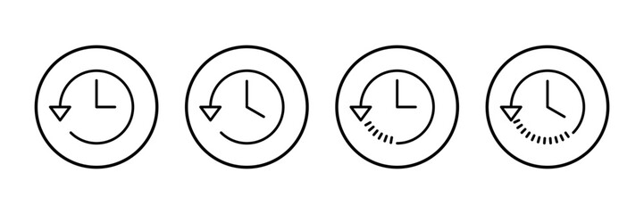 History icon vector isolated on white background. History vector icon