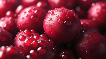 Dew-Kissed Cranberries: A Close-Up Macro Photography Study