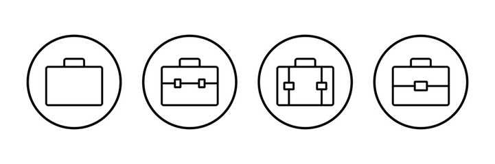 Briefcase icon vector isolated on white background. Briefcase vector icon