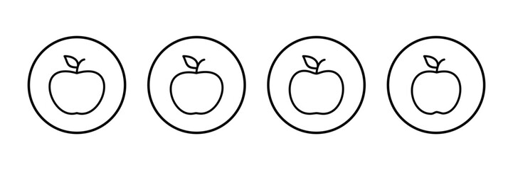 Apple icon vector isolated on white background. Apple vector icon.
