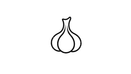 Garlic logo icon on white background. Generative AI