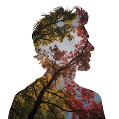 Silhouette of Seasons Soul Intertwined with the Seasons