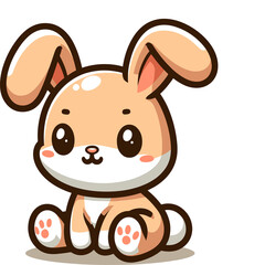 Adorable Bunny with Carrot Vector Illustration &ndash; PNG Design for Adobe Stock