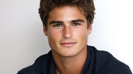 Obraz premium Handsome Young Man Portrait Studio Shot