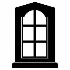 IDE Window Black Silhouette Vector Art