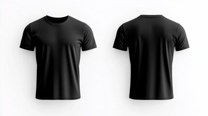 Naklejka premium Black T-Shirt Mockup. Generative AI