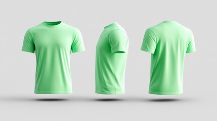 Mint Green T-Shirt 3D Mockup. Generative AI