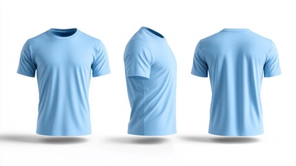 Light Blue T-shirt Mockup. Generative AI