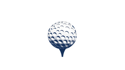 Golf ball logo icon on white background. Generative AI