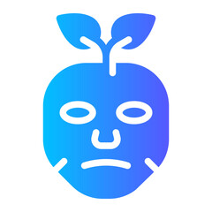 facial mask gradient icon