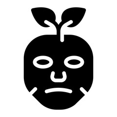facial mask glyph icon