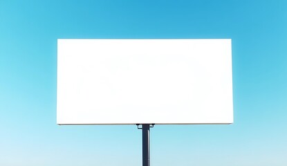 blank billboard on blue sky background