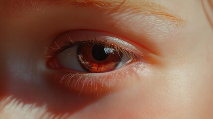 Obraz premium A close up of a swollen lower eyelid on a child, highlighting the barley bump and redness against a clean backdrop