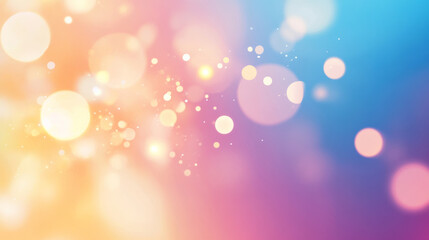 Colorful bokeh lights on gradient background